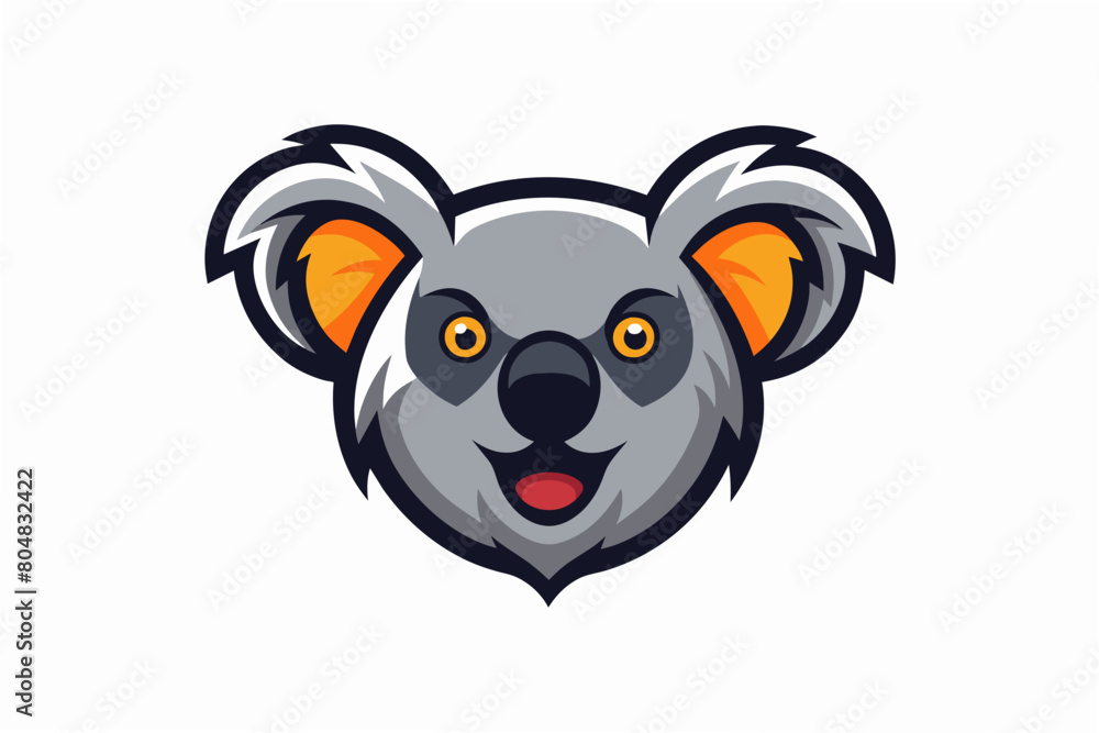 koala head logo vector illustration
