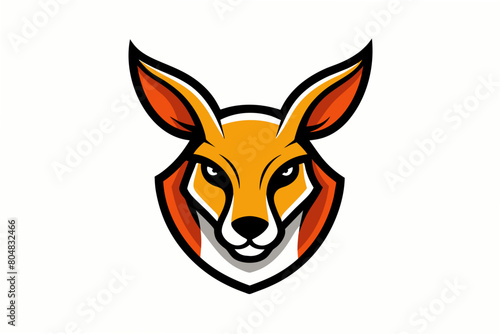 kangaroo head logo vector illustration