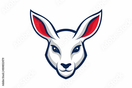 kangaroo head logo vector illustration
