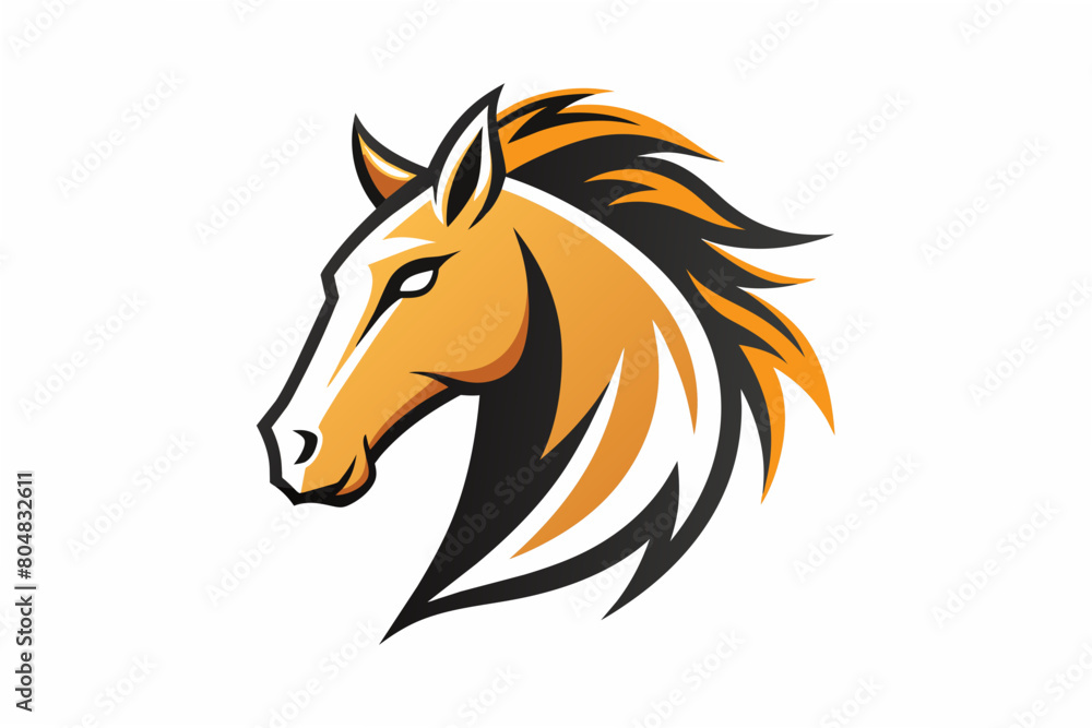 horse head logo vector illustration