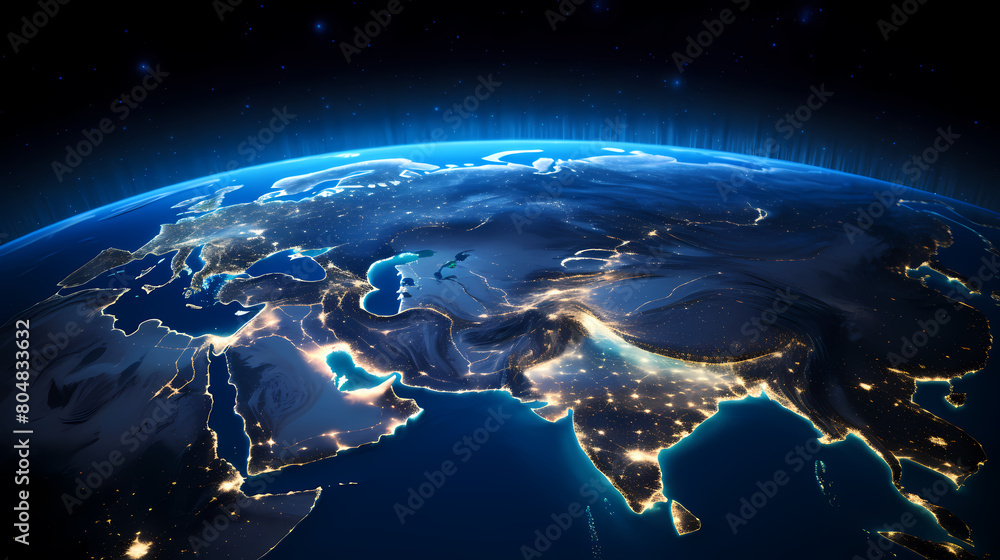 Beautiful view of Earth from space Beautiful view of Earth from space