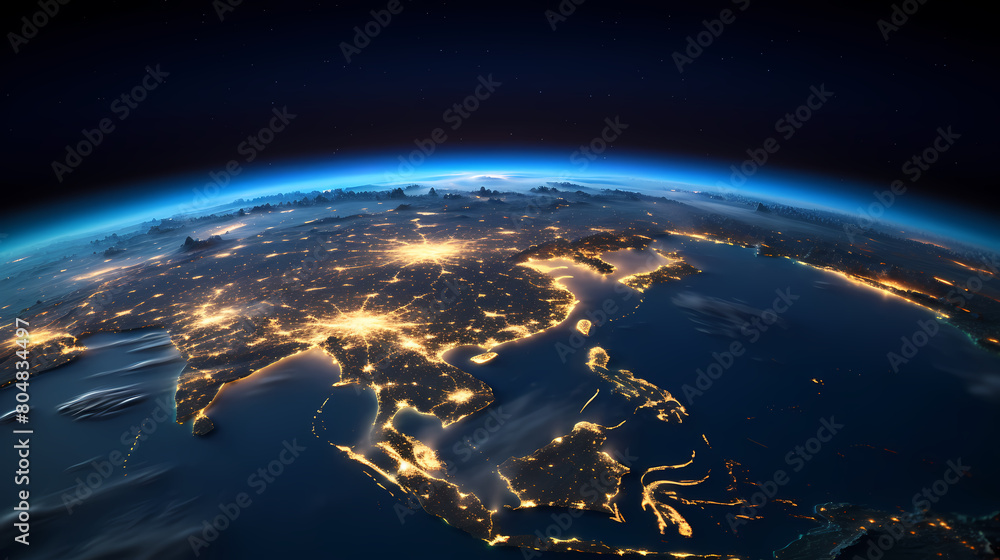 Fototapeta premium Beautiful view of Earth from space