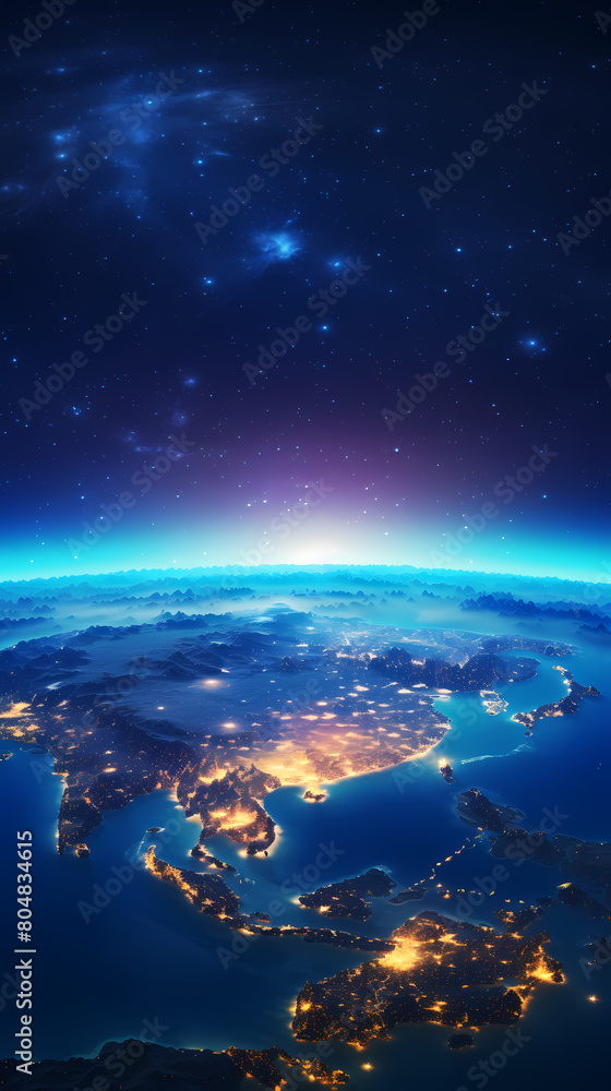 Obraz premium Beautiful view of Earth from space