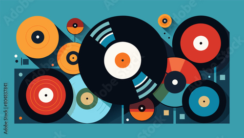 The way vinyl allows for endless possibilities in terms of audio mixing and mastering as the limitations of digital compression are not present. Vector illustration