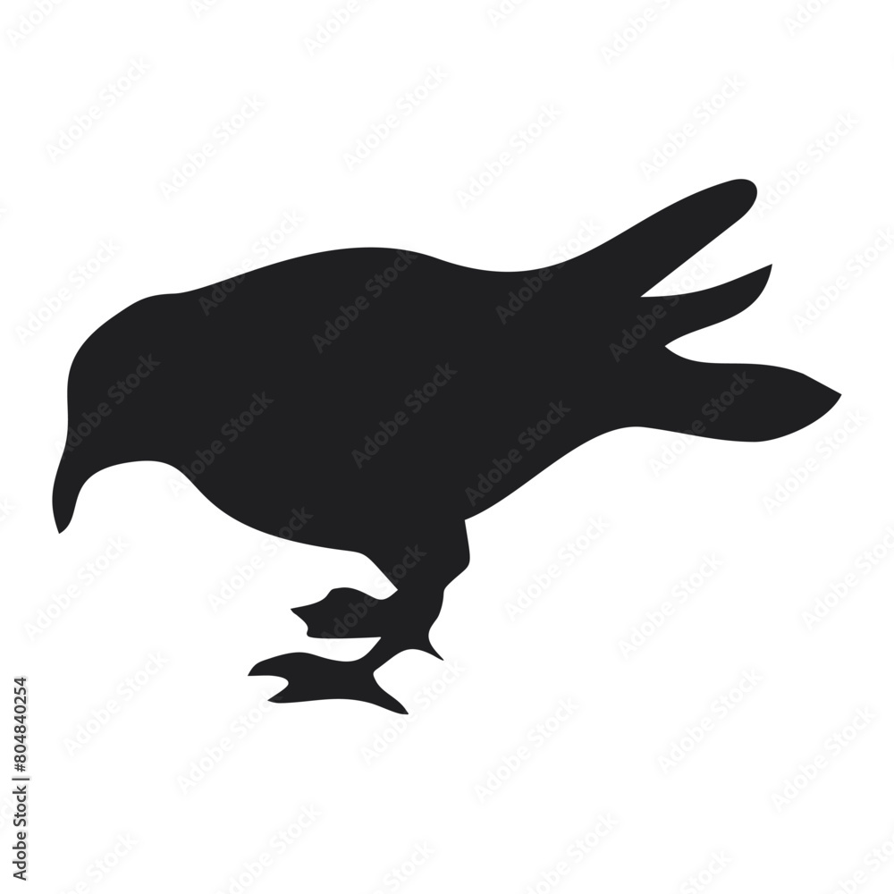 black silhouette of a crow black silhouette of a crow