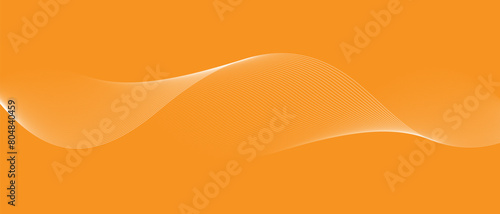 abstract simple white orange gradient wave line design can be used background, banner, poster.