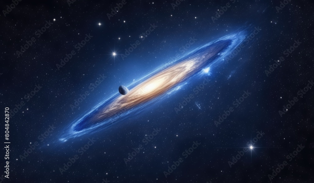 Naklejka premium space galaxy in space, rocket and planet in space, earth and moon, earth and space, space station in the night, ufo in the space, galaxy blue,