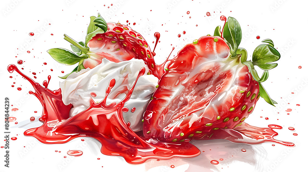 Splash of Flavor: Strawberry and Cream Delight Splash of Flavor: Strawberry and Cream Delight
