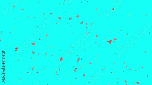 Slow motion. Close up. Gold confetti explosions pack on white background with green screen. Colorful ribbons flying. Concept: party, birthday, surprise, invitation e-card. Confetti dropping 4k photo