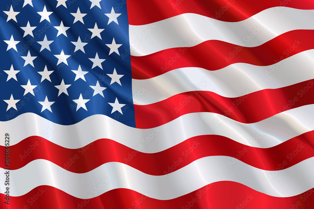 An illustration depicting the American flag,also known as the Stars and Stripes.The flag features thirteen horizontal stripes alternating between red and white, representing the original American flag An illustration depicting the American flag,also known as the Stars and Stripes.The flag features thirteen horizontal stripes alternating between red and white, representing the original American flag