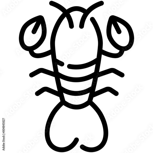 lobster line icon