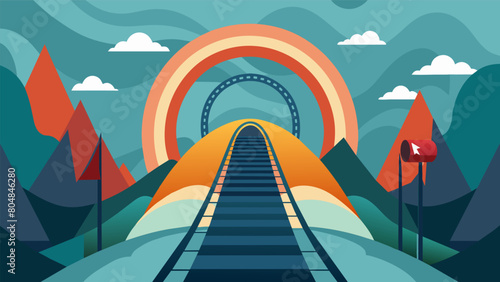 A rollercoaster ride through a tunnel of emotions representing the highs and lows of a ketamineinduced journey through the mind..