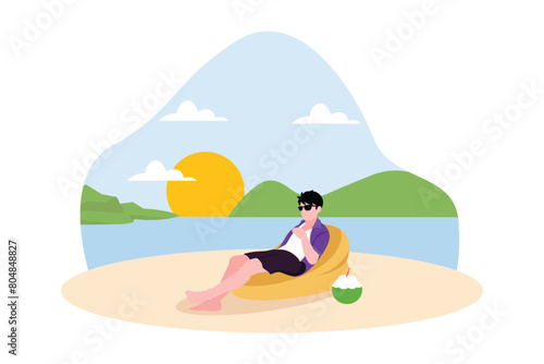 Wallpaper Mural Weekend Activity Flat Design Illustration Torontodigital.ca