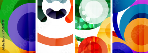 A row of vibrant circles in various shades, creating an artistic pattern. The colors range from electric blue to soft tints, resembling a painting in a visual arts exhibit