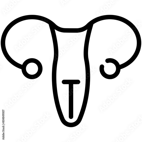 ovaries line icon