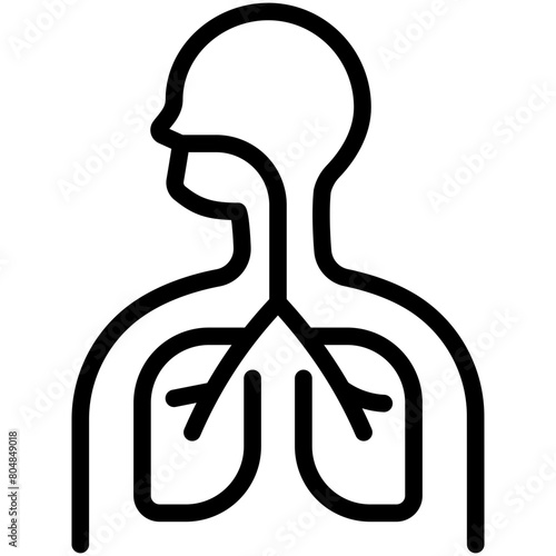 respiratory line icon