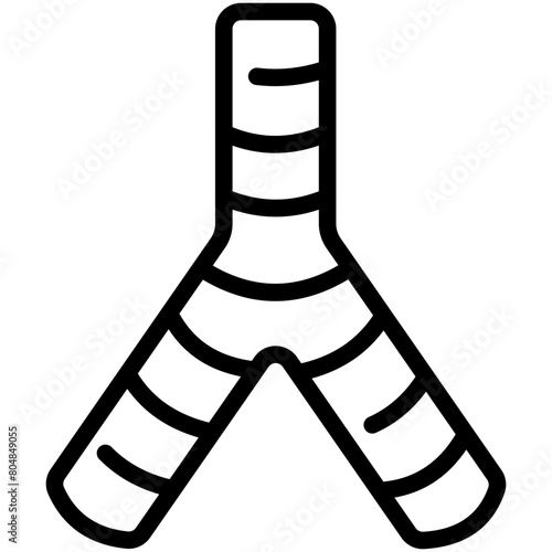 trachea line icon