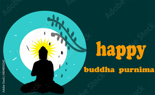 Happy Buddha Purnima Vector Image