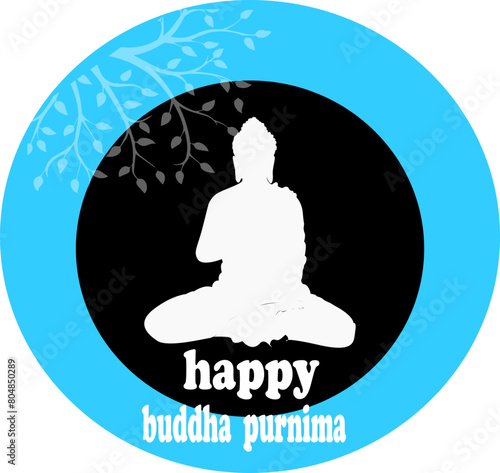 Happy Buddha Purnima Vector Image