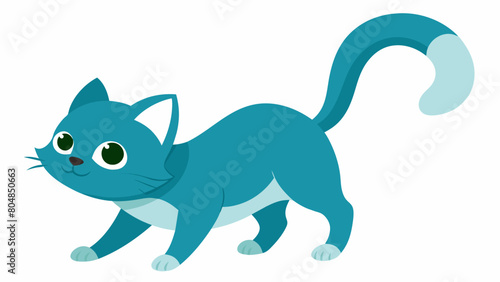 playful kitten vector illustration