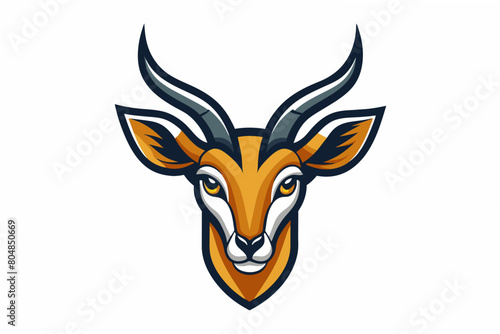 antelope head logo vector illustration © CreativeDesigns