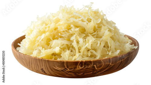 Sauerkraut on bowl isolated on white background