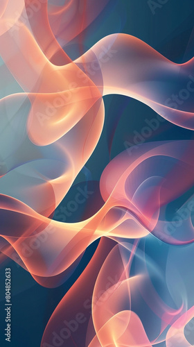 Gradient abstract background featuring smooth structured shapes overlaid with subtle smoke-infused effects.
