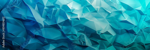 abstract polygonal design of azure and teal, ideal for an elegant abstract background