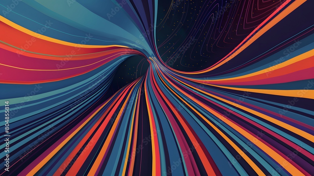 Abstract 1970's background design in futuristic retro style with colorful lines. Vector illustration. Abstract 1970's background design in futuristic retro style with colorful lines. Vector illustration.