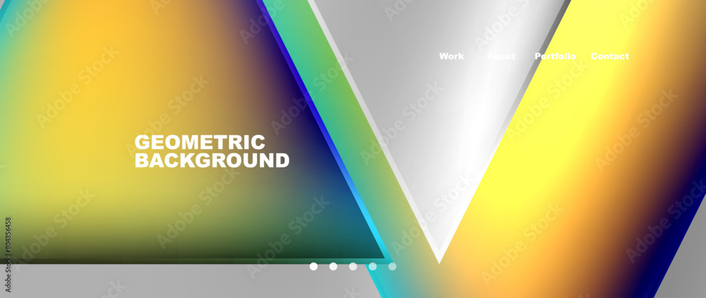 A graphic background featuring triangles in shades of yellow and electric blue, creating a gradient effect. The design exudes symmetry and is perfect for a modern brands logo or graphics A graphic background featuring triangles in shades of yellow and electric blue, creating a gradient effect. The design exudes symmetry and is perfect for a modern brands logo or graphics
