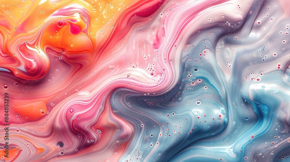 Obraz premium Ink Symphony: Colorful Swirls Creating Abstract Background