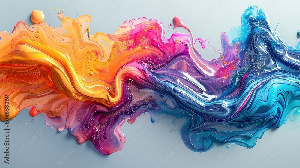Ink Fusion: Pop Swirls Creating Abstract Colorful Background Ink Fusion: Pop Swirls Creating Abstract Colorful Background