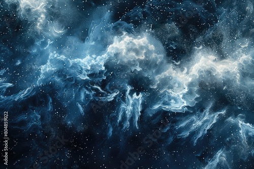Abstract blue cloud of smoke. Fantasy fractal texture