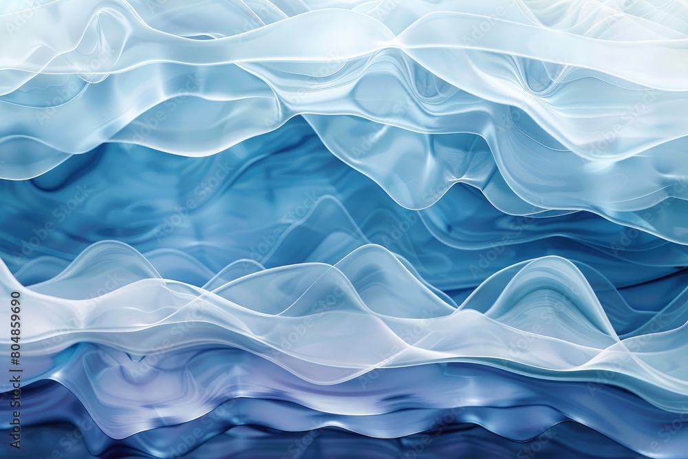 Fototapeta premium abstract blue background with smooth wavy lines