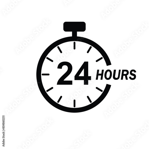 24 hours timer stop watch time clock icon