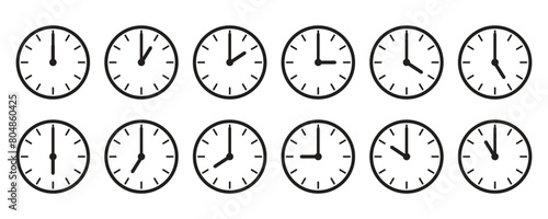 clock show time hour 12 hours