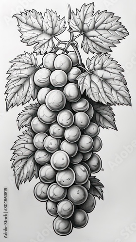 Grapes coloring page | Free Printable Coloring Pages