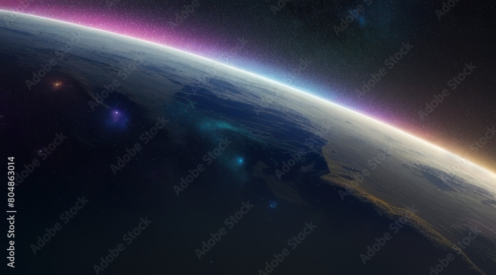 Fototapeta premium sunrise over the planet