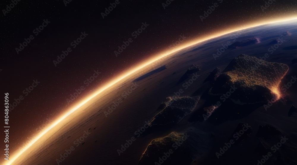 sunrise over the planet