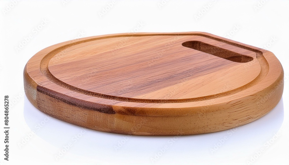 Obraz premium Wooden chopping board isolated on white background.