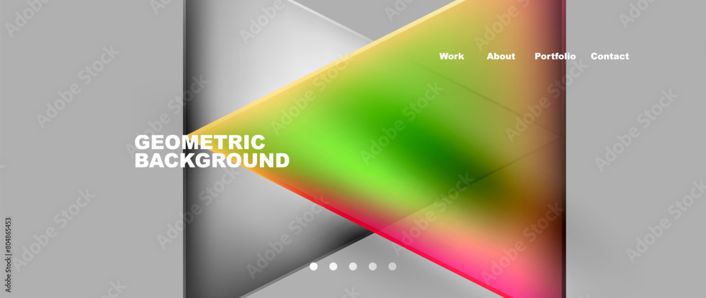 A background featuring a rectangleshaped pattern of colorful triangles in tints and shades of magenta, electric blue, and carmine on a gray backdrop. Perfect for a modern and dynamic design A background featuring a rectangleshaped pattern of colorful triangles in tints and shades of magenta, electric blue, and carmine on a gray backdrop. Perfect for a modern and dynamic design