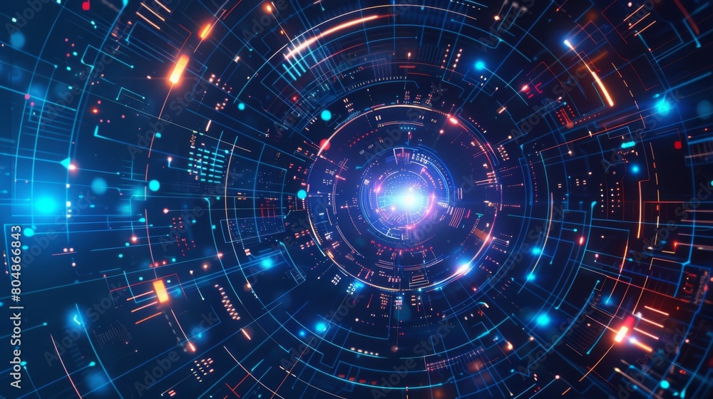 Obraz premium Technology background, AI technology background
