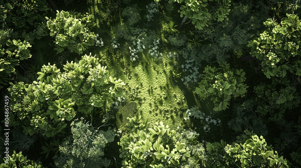 Daybreak Over Treetops: A Forest's View Daybreak Over Treetops: A Forest's View