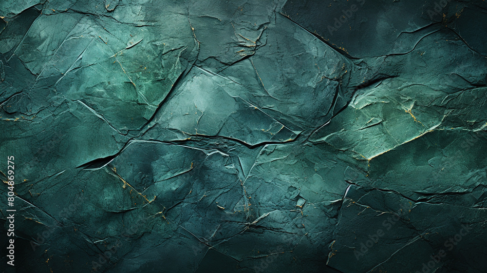 Painted Elegant Dark Green Colors With Marbled Stone or Rock Wall Texture Background Painted Elegant Dark Green Colors With Marbled Stone or Rock Wall Texture Background