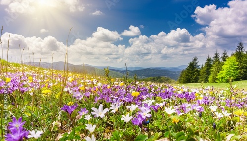 Beautiful meadow full of spring flowers. field flower, HD backdrop 