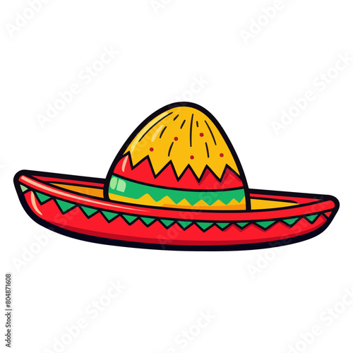 An icon representing Mexican style mustache, rendered in vector style, with classic thick