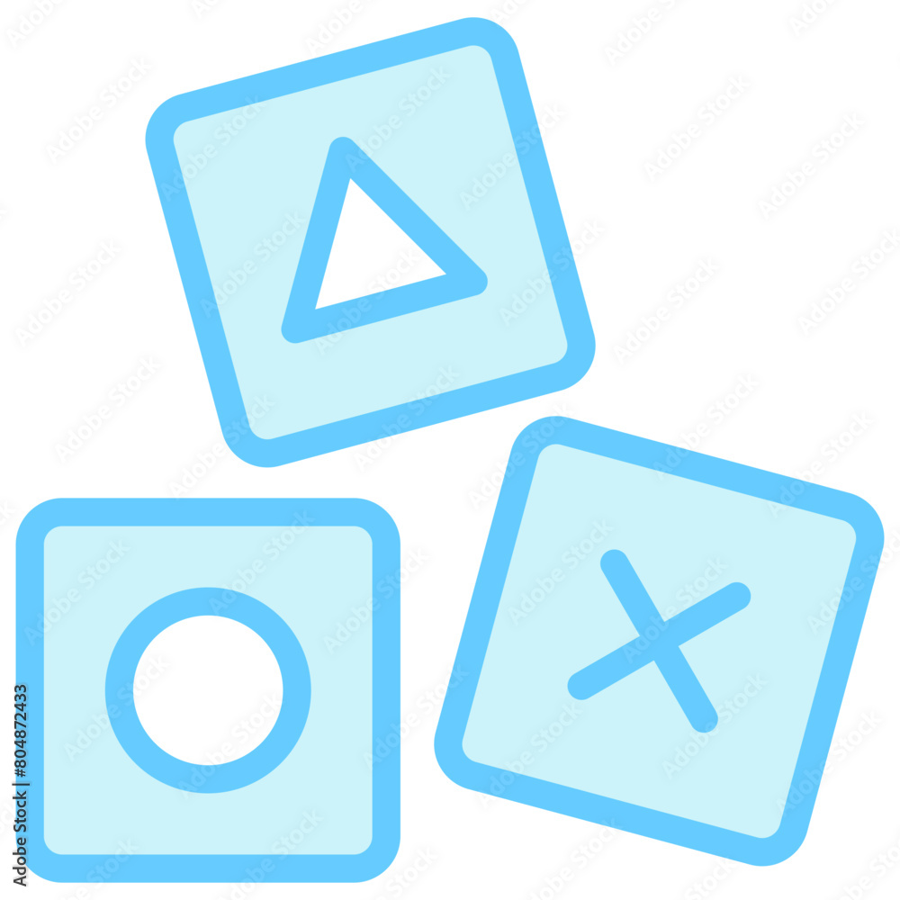 Blocks blue color icon, related to kindergarten theme, use for UI or UX kit, web and app development Blocks blue color icon, related to kindergarten theme, use for UI or UX kit, web and app development