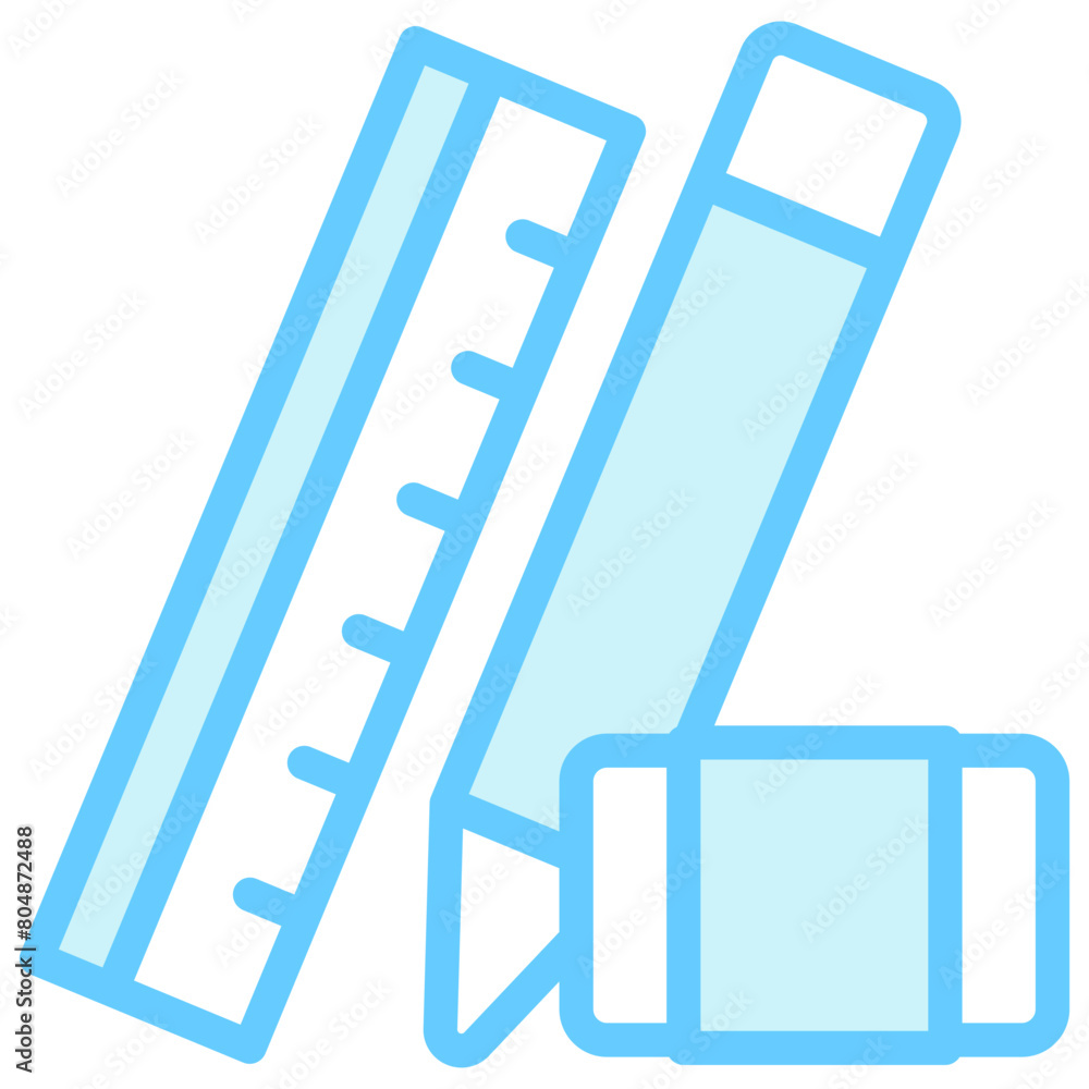 School Supplies blue color icon, related to kindergarten theme, use for UI or UX kit, web and app development School Supplies blue color icon, related to kindergarten theme, use for UI or UX kit, web and app development