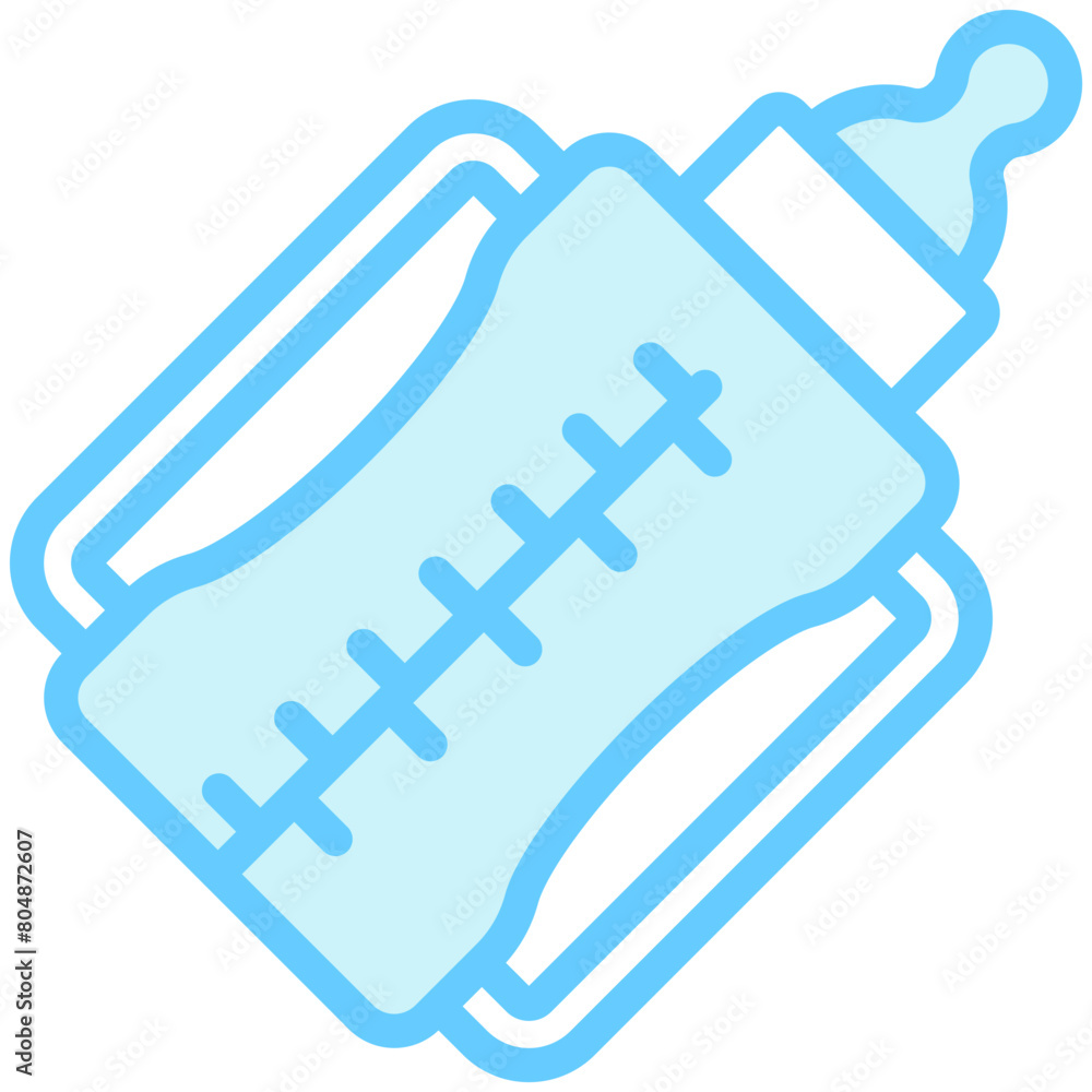 Feeding Bottle blue color icon, related to kindergarten theme, use for UI or UX kit, web and app development Feeding Bottle blue color icon, related to kindergarten theme, use for UI or UX kit, web and app development