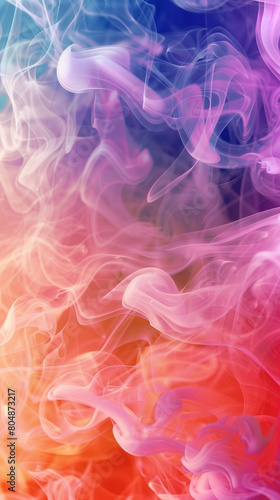 Seamless colorful with smoke in a gradient swirls